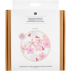 Rico Design Embroidery Kit Cherry Blossoms